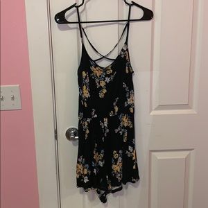 black floral romper